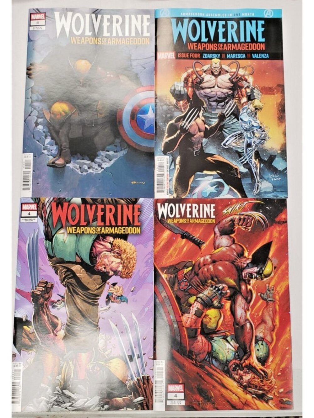 Wolverine: Weapons of Armageddon #4 Cover A B C D Variant Set Marvel 2026
